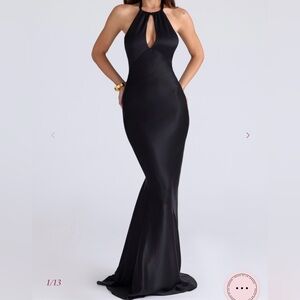 House of CB Sleek Black Backless Dress